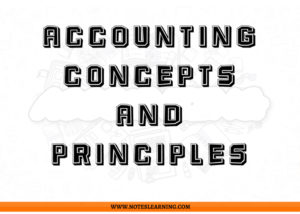 ACCOUNTING CONCEPTS AND PRINCIPLES