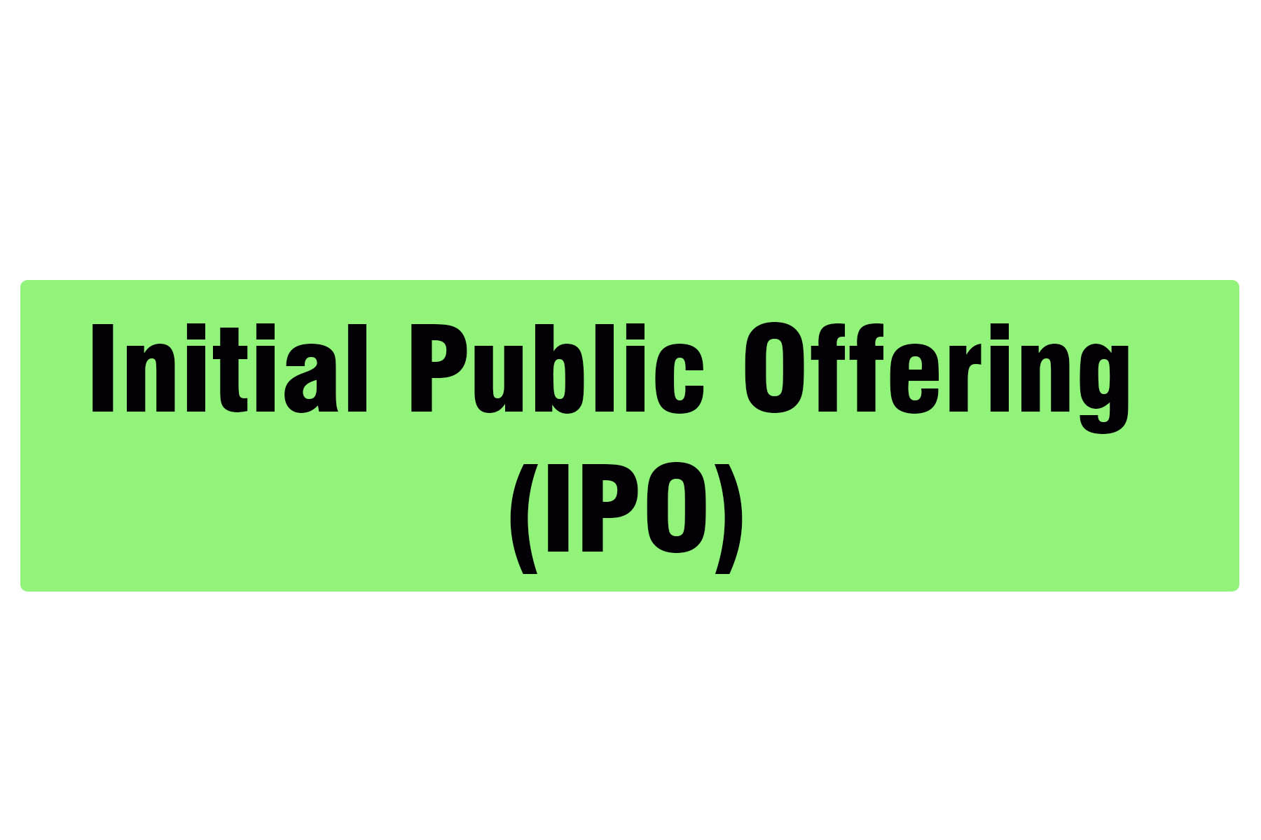 Initial Public Offering (IPO) - Notes Learning