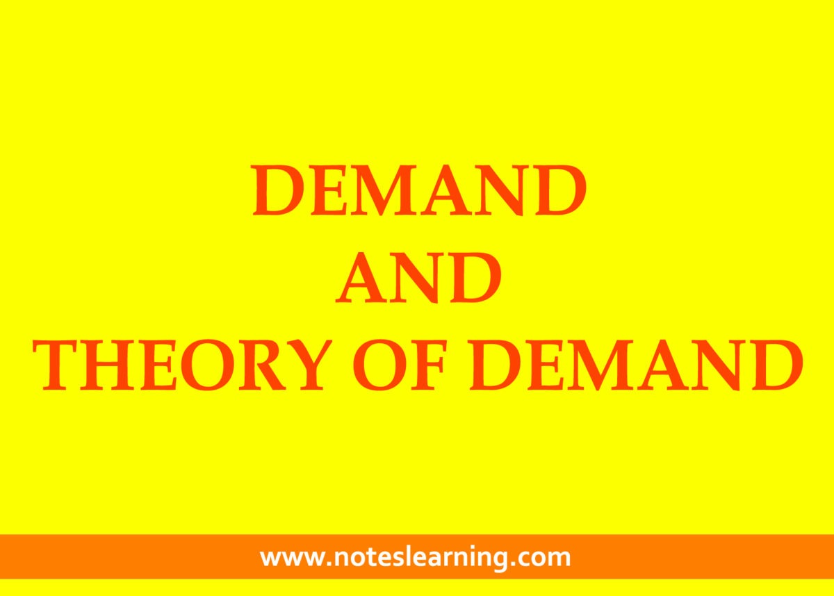 Theory of Demand