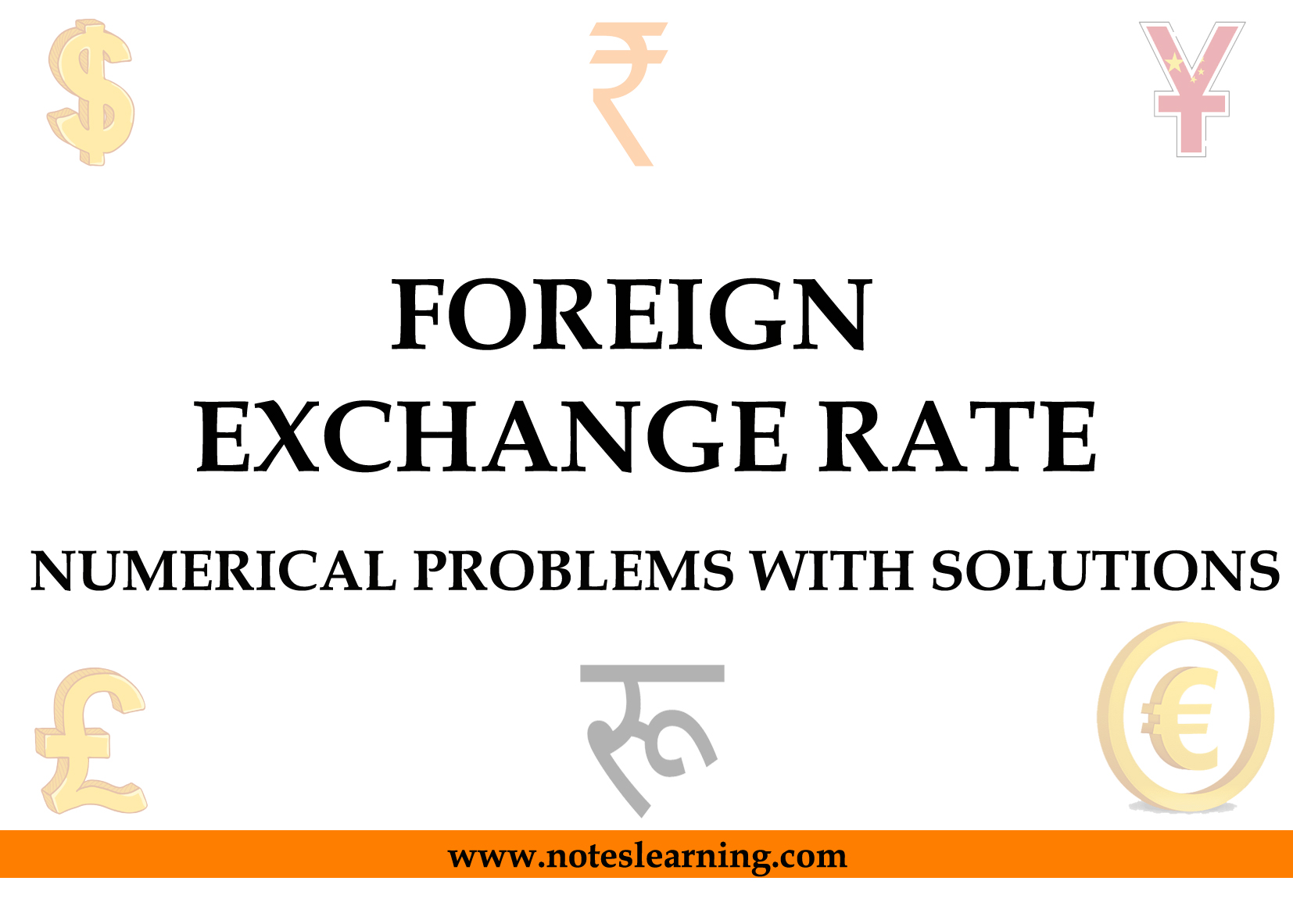 Foreign Exchange Rate Numerical Notes Learning