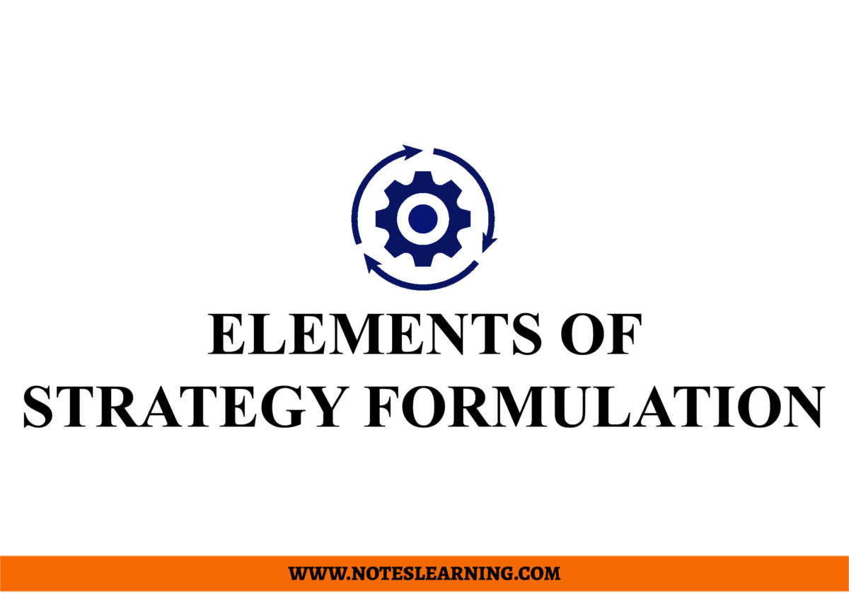 ELEMENTS OF STRATEGY FORMULATION