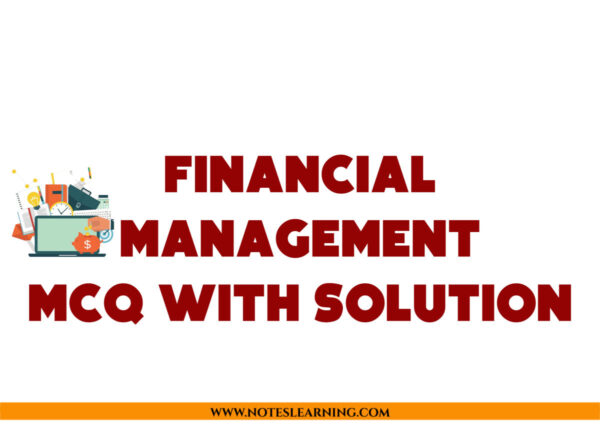 financial management mcq with solution