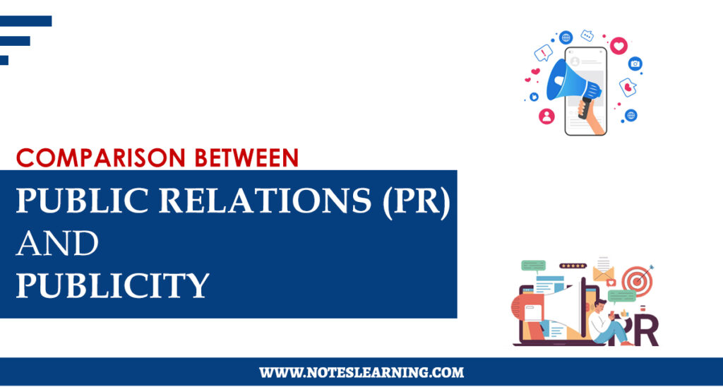 Public Relation (PR) vs Publicity Notes Learning
